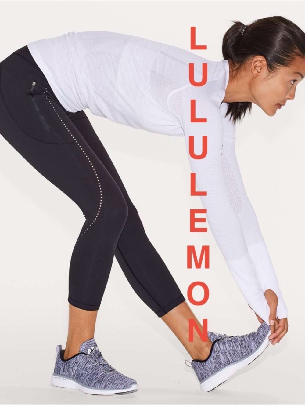 Lululemon | Black “Extra Mile Crop”  (Reflective 23") Legging - Women’s 8